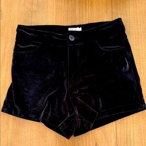 Spell Designs Vintage Black Velvet High Waist Shorts - 12 Large